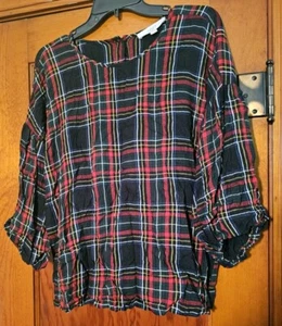 Loft Größe M karierte Bluse Knopfleiste hinten - Bild 1 von 9