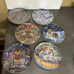 Set of 6 Franklin Mint McDONALD'S COLLECTOR PLATES by Bill Bell - 1994 - Picture 1 of 13