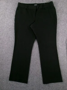 Express Pants Women 12 Short Black Editor Barley Boot Office Stretch Capsule - Picture 1 of 14