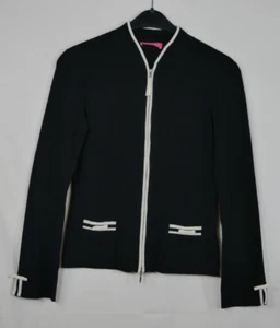 Cárdigan elástico de ensueño APRIORI negro/blanco elegante elegante talla M 38 ¡EXCELENTE! - Imagen 1 de 12
