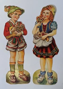 Vintage German HANSEL & GRETEL High Gloss Embossed Diecut Scrap Paper Set - Picture 1 of 1