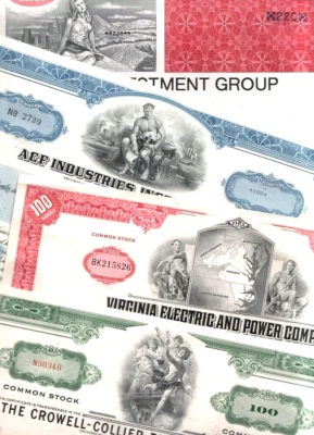 LOTE(S) de 1000 CERTIFICADOS DE STOCK DE EE. UU. VINTAGE AL MEJOR PRECIO DEL MUNDO Ver Títulos Foto 1 de 4