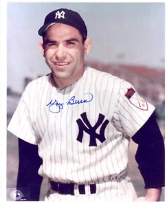 Yogi Berra signed 8x10 Yankees HOF photo COA - Picture 1 of 2