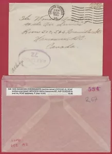 CENSORED AIR MAIL COVER TO VANCOUVER FM CANADIAN OVERSEAS RCAF #268 - Picture 1 of 2
