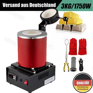 Elektrischer Schmelzofen 3KG Graphittiegel Isoliergitter Gold Silber Kupfer DE - Bild 1 von 9