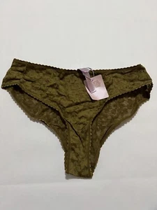 Savage X Fenty Lavish Lace Hipster Panty 2X Military Olive Green (c103) - Picture 1 of 8