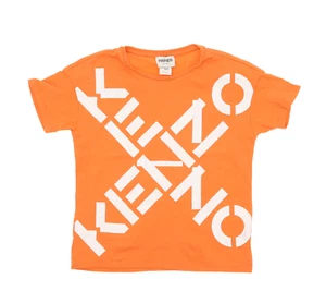 Kenzo L120404 Kids Orange Crew Short Sleeve Cross T-Shirt Size 10A/140 - Picture 1 of 4