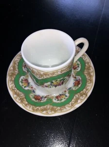 Porzellan Teetasse mit Untertasse Andrea von Sadek Sevres 18. Jahrhundert inspiriert - Bild 1 von 7