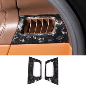2×Forged Carbon Fiber Dashboard Air Vent Outlet Trim For Porsche Cayenne 2018-22 - Picture 1 of 5