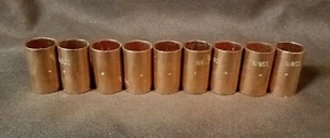 9 Wrot Copper 1/2" Couplings Dimple Stop - Picture 1 of 3