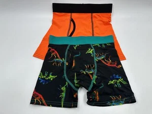 Athletic Works Boys Boxer Briefs Dinosaur Print Orange Size L 10-12 Lot 2 NWOT - Picture 1 of 1