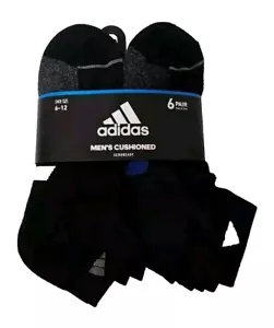 adidas tief geschnittene gepolsterte Herrensocken - schwarz - 6er-Pack - Größe: 6-12 - Bild 1 von 13