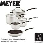 Meyer - Induction - 5-Piece Stainless Steel Cookware Set - Dishwasher Safe