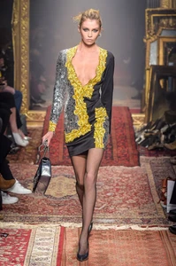 MOSCHINO COUTURE- 2016 Sequin Print Knit Dress, Size 8 - Picture 1 of 7