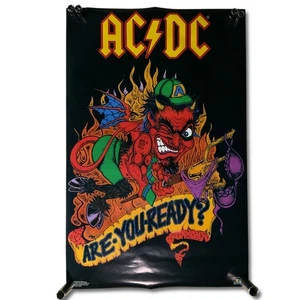 Vintage AC/DC Poster - Are You Ready Original Brockum Funky Print 1993 NOS Band - Picture 1 of 9