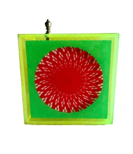 mUSIC BOX NEON LUCITE PSYCHEDELIC POP ART MOVEMENT WORKING VINTAGE neocurio - Picture 1 of 11