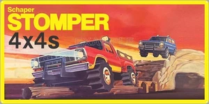 SCHAPER STOMPER 4X4s TOY STORE COLLECTOR VINTAGE SIGN REMAKE ALUMINIUM OPTIONEN - Bild 1 von 2