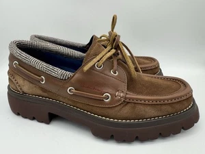 Salvatore Ferragamo Herren Schuhe Zehe Braun Boot Halbschuhe Leder Herren Größe 6,5 M - Bild 1 von 12