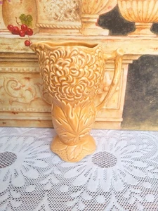 Vintage SylvaC 2095 Chrys Ware Matte Beige, Embossed Chrysanthemum - Picture 1 of 8