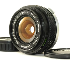 N. MINT Olympus OM SYSTEM ZUIKO MC AUTO W 24mm f/2.8 Wide Angle Lens From Japan - Picture 1 of 13
