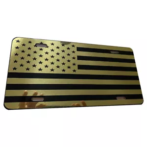 Placa de matrícula táctica de aluminio de alta resistencia con bandera estadounidense XG14 - Imagen 1 de 4