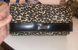 New Women's Wallet, hinge wallet leopard print,beige brown and black - Picture 1 of 6