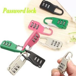 schließen 3 Digitale Kombinationssperre Taschen Schloss Zipper Padlock - Bild 1 von 16