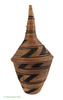 Tutsi Basket Lidded Old Rwanda African Art