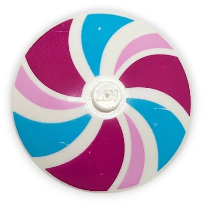 LEGO Radar Scheibe 4x4 Dish Inverted 3960pb028 Pink Magenta Weiß Ersatzteil Teil - Bild 1 von 4