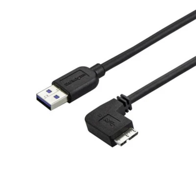StarTech USB3AU2MRS Startech Cable 2M 6Ft Slim Micro Usb 3.0 M Right-Angle - Image 1 of 3