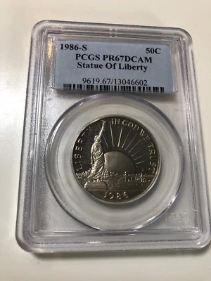1986 S STATUE LIBERTY 50C PCGS PR 67 DCAM - Image 1 of 4