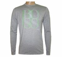 New Hugo Boss mens grey long sleeve thin cotton t-shirt top jeans togn jersey XL