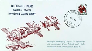 AUSTRALIE SOYOUZ 18 1975 COVER ENVELOPPE ESPACE Lollini ( 1008) - Foto 1 di 1