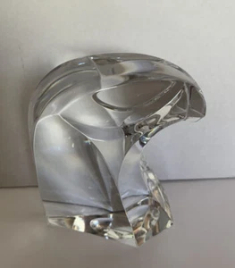 Saint Louis St Louis France Art Crystal Eagle Hawk Head Paperweight 3.5" R3-O2 - Picture 1 of 6