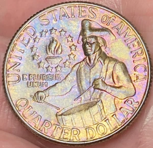 Moneda de 1776-1976D Cuarto del Bicentenario de Washington brillante arco iris en tono #170 - Imagen 1 de 12