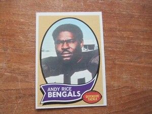1970 TOPPS FOOTBALL ANDY RICE #42 ROOKIE CARD CINCINNATI BENGALS HIGH GRADE