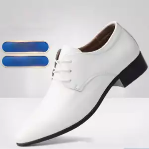 Men's Leather Shoes Breathable Low Top Business Shoes Non Slip Wear Resistant Ru - Picture 1 of 33