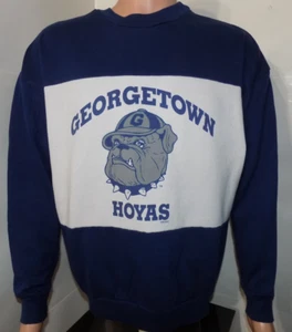 Felpa girocollo Georgetown Hoyas vintage (Med/Lrg) 1992 MORBIDA rara NCAA - Foto 1 di 4