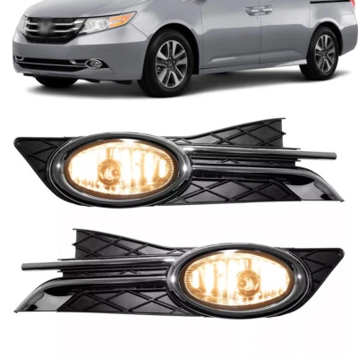 Luces antiniebla transparentes para Honda Odyssey 2014-2017 con biseles + cableado + kit de interruptor par nuevo Foto 1 de 4