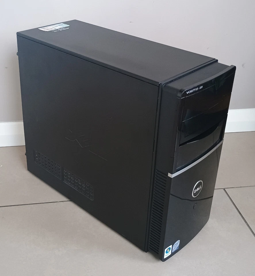 Black Dell Vostro 220 MicroATX Mid Tower Desktop PC Case With Front I/O Ports - Image 1 of 4