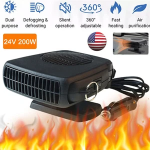 200W Car Heater 24V Windshield Heating Fan Defogger Defroster Demister Portable - Picture 1 of 14