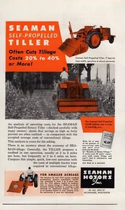 Tractor de caña autopropulsado Seaman 1954 anuncio a color original - Imagen 1 de 1