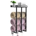 Towel Racks For Bathroom Wall Mounted, Metal Towel Holder With Top Shelf