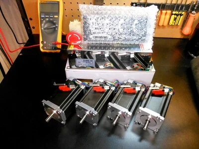 Gecko G540 Rev8, & 4 Nema 23 600oz 8mm Dual Shaft & 48v 12.5a Power Supply - Image 1 of 4