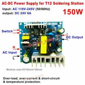 AC-DC 110V 220V 230V to 24V 6A T12 Power Supply Module DIY LED Soldering Station - Picture 1 of 5