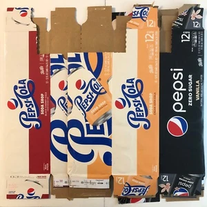 EMPTY | Pepsi Lot of 3 Pepsi Cola Black Cherry Cream Soda Cola Zero Sugar Vanill - Picture 1 of 15
