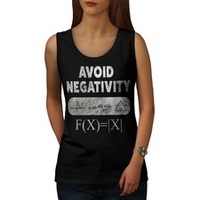 Wellcoda No Negativity Womens Tank Top, Math Science Athletic Sports Shirt