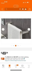 MOEN Align 24 in. Towel Bar in Brushed Nickel YB0424BN - Picture 1 of 3