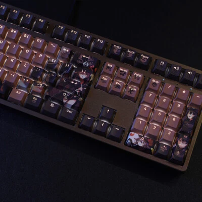 Genshin Impact Hu Tao Translucent 108 PBT keycap Chocolate Cherry MX Mechanical - Image 1 of 4