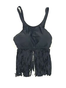Zeraca Women's Solid Bikini Top Black Size XL 00122